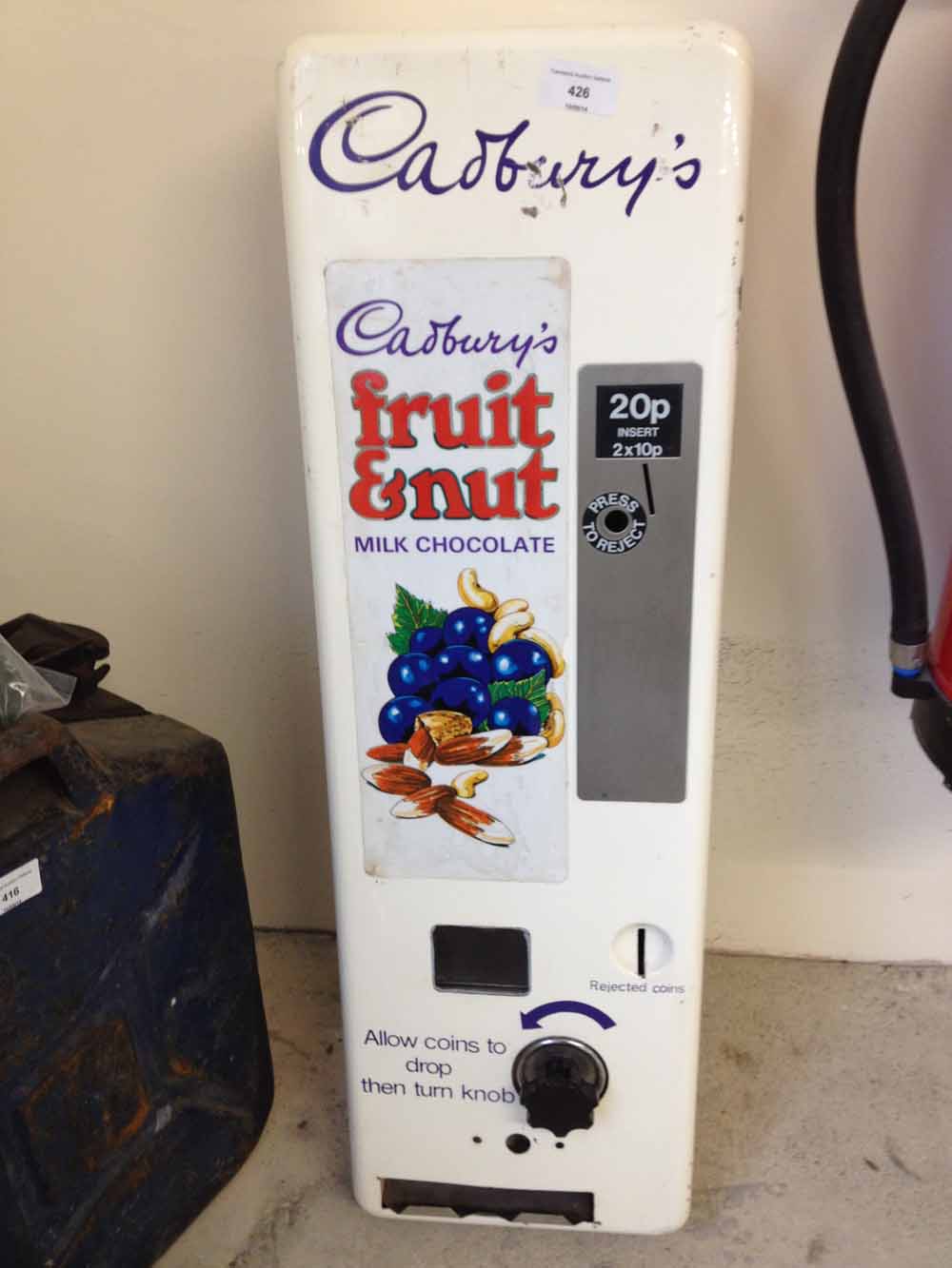 A c1970`s Cadbury`s Fruit & Nut vending machine