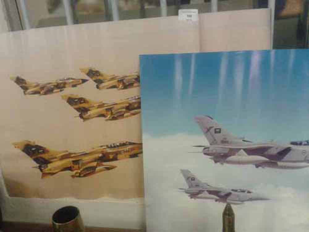 7 photographic posters of Royal Saudi Airforce military planes. Possibly the same images as used