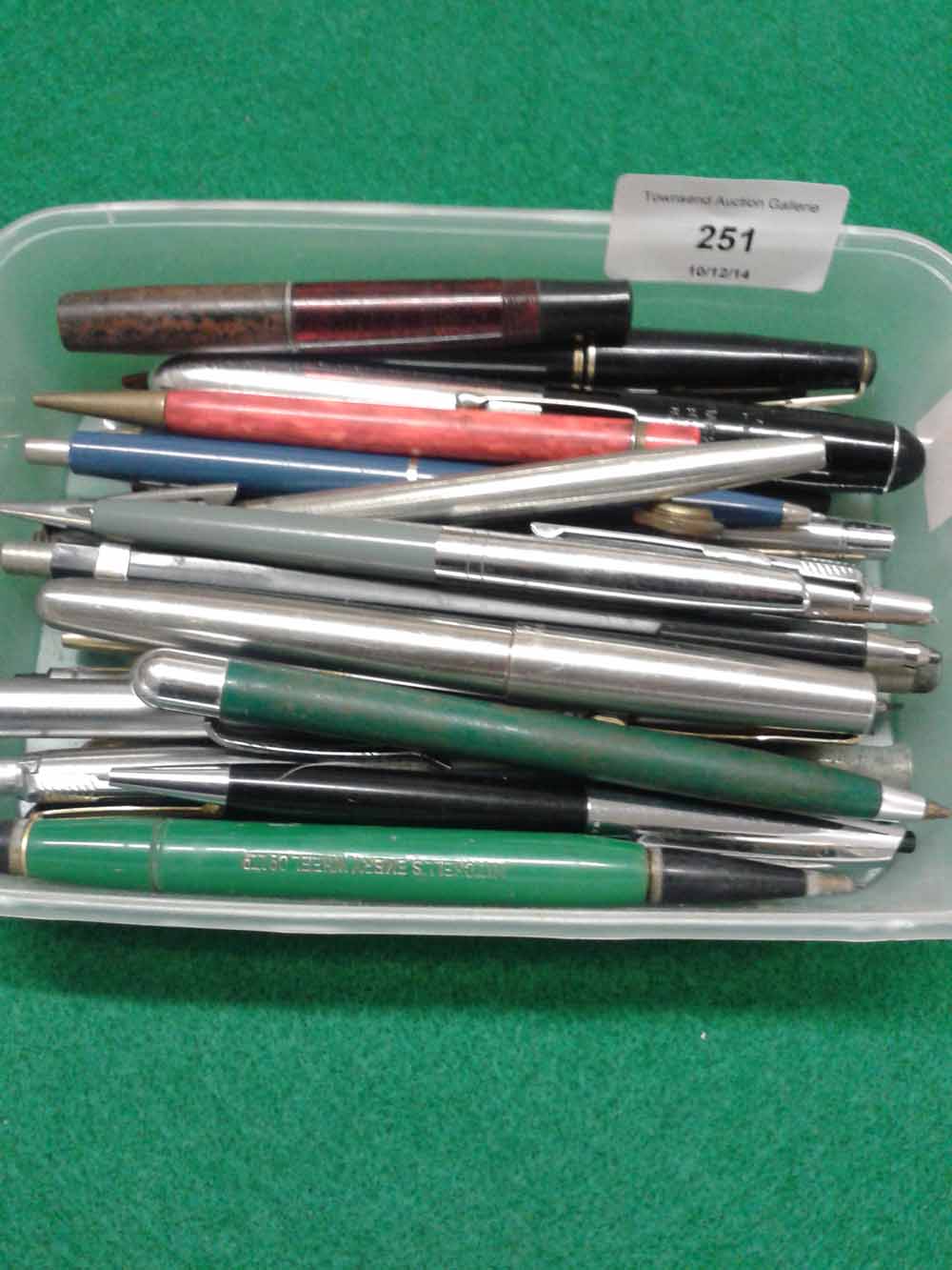 A large collection of vintage fountain pens, ballpoints and propelling pencils.