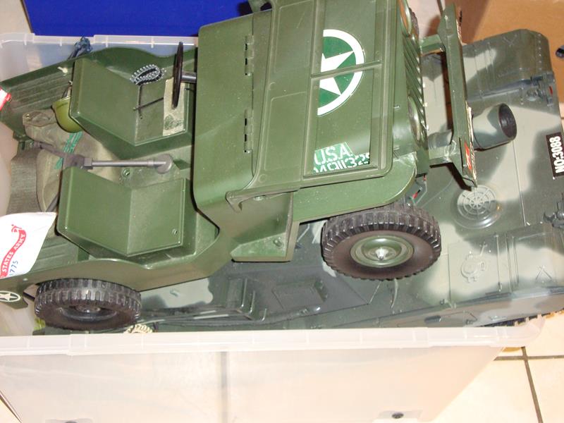 A pair of large scale of radio control (r/c) vehicles for spares or repair to include a tank and