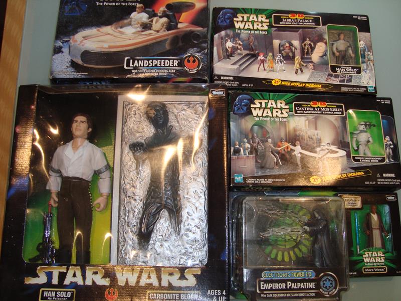 A large tray of mint boxed Star Wars action figures and sets.


Condition 2
Box condition  2/3