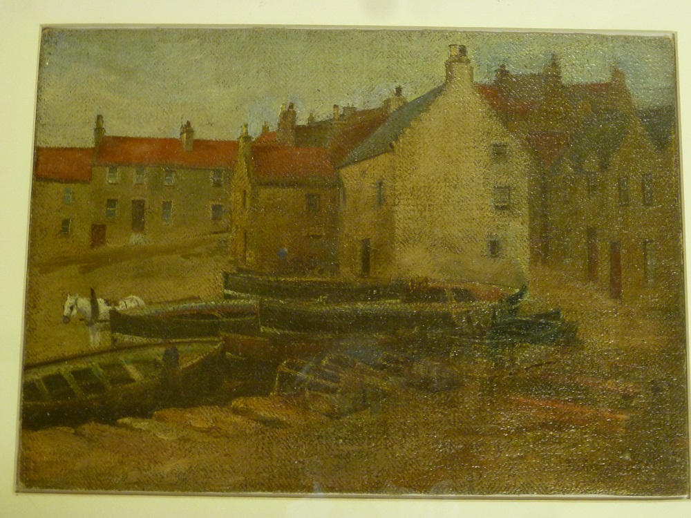 John Pratt-oil on board Newlyn harbour scene, signed 10"" x 14