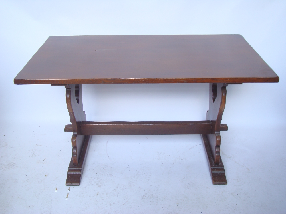 A mid 20th Century oak refectory table.