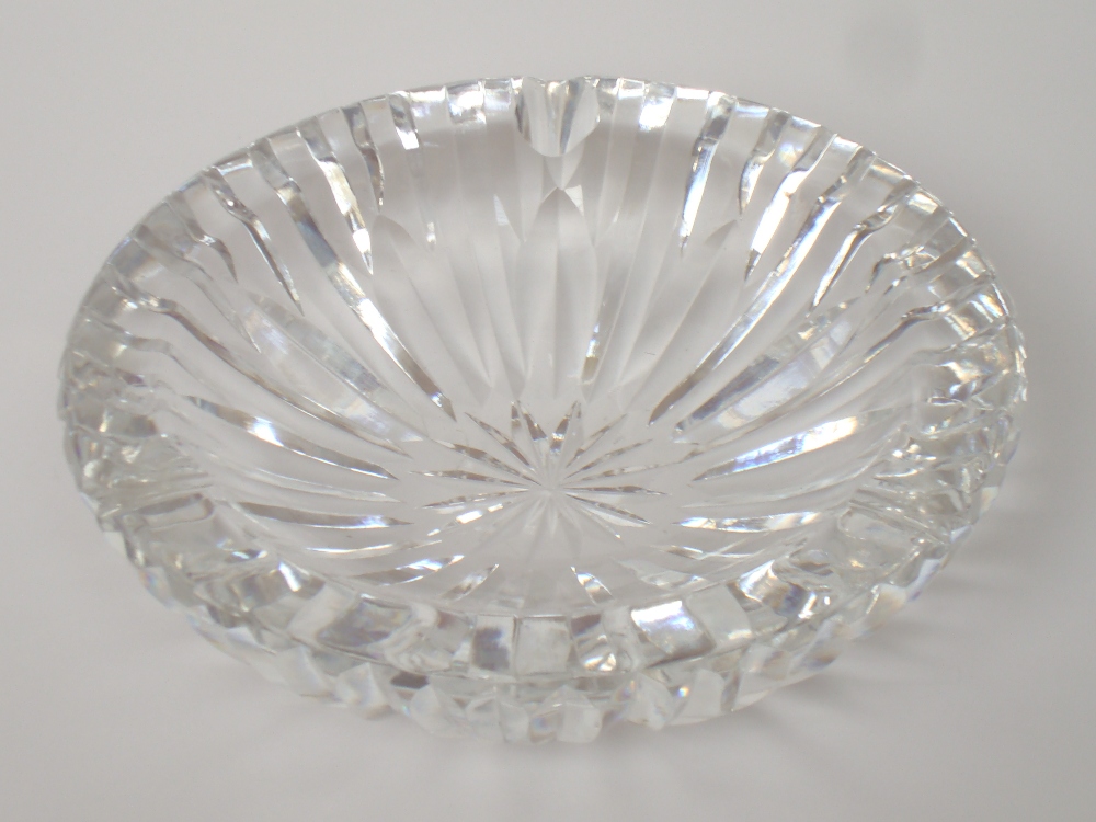 A Waterford cut crystal ashtray.