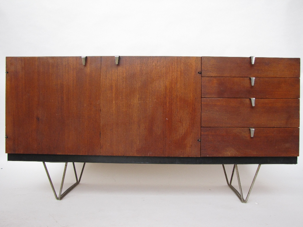 John and Sylvia Reid for Stag Furniture, a late 1950's S Range teak sideboard, with a pair of