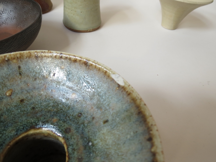 A small collection of studio pottery bowls including Robert and Sheila Fournier, E J Mellon (chip to - Image 2 of 3
