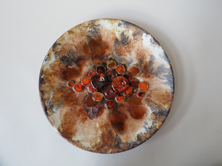 A West German Ruscha "mushroom"  charger, 36.5cm diameter