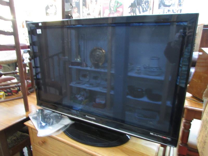 A large Panasonic Viera flat screen TV