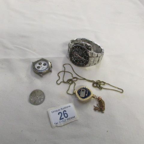 A quantity of wristwatches including Seiko tachymeter, a/f