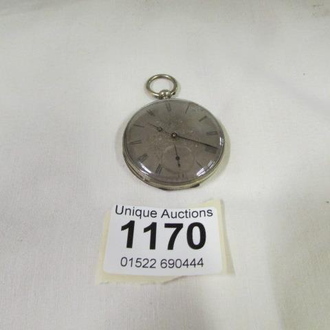 A French silver pocket watch