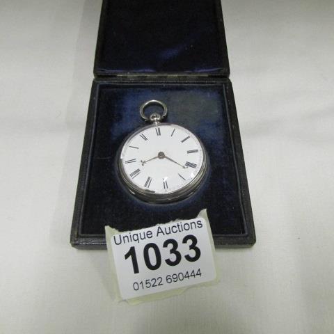 A silver pocket watch, a/f