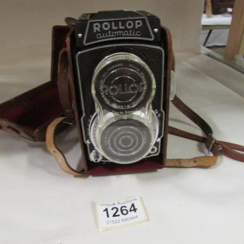 A leather cased 2.8 lens Rollop camera