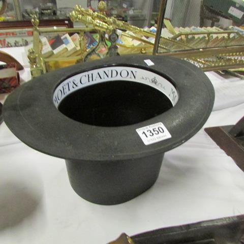 A Moet & Chandon top hat champagne bucket marked NB & CSE