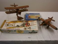 2 models of Sopwith Camel inc Wood and unassembled kit and 2 others