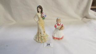 2 Royal Doulton figurines being 'Georgia' and 'Mother's little helper'
