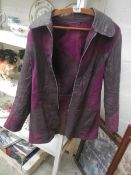 A 1960's purple suede and leather ladies jacket