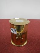 Trench Art Shell Case Canister with a Silver Thaler set in lid