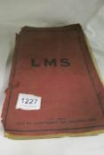 A 1935 LMS railway time table