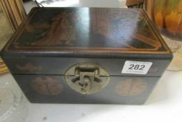 A Japanese lacquered casket