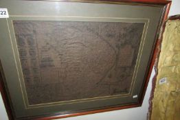Antique map The Countie and Citie of Lyncolne