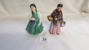 2 Royal Doulton figurines being 'Small Orange Lady' and 'Francine'