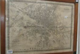 Map of Paris c 1840