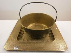 Brass Jam Pan and Eastern Tray