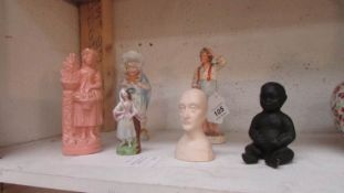6 various figurines including Victorian