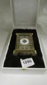 A superb quality cased 'Buckingham Palace' carriage clock by Taylor and Bligh with authentication
