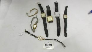 A quantity of wristwatches including ladies gold watch