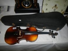 Violin and Bow with case - label Antonius Stradivarius Made in Czecholovakia