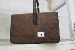 An old wooden trug