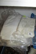 A quantity of old table linen etc