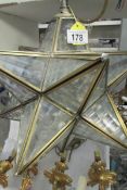 A star shaped ceiling light
