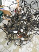 Approx 250 wire frame chandeliers for full restoration