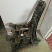 3 cast iron Great Northern Railway bench ends marked GNR