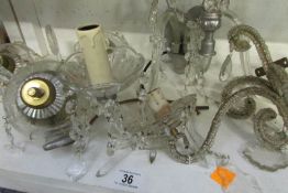 A quantity of glass wall lights