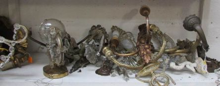 A mixed lot of various brassware etc