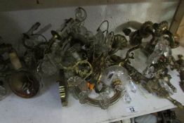 A quantity of wall lights including a set of 4 and others
