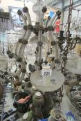A glass chandelier for restoration