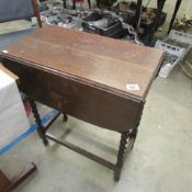 A small gate leg table