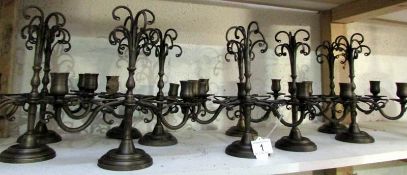 10 ornate metal candleholders