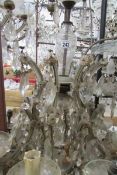 An old glass chandelier for restoration