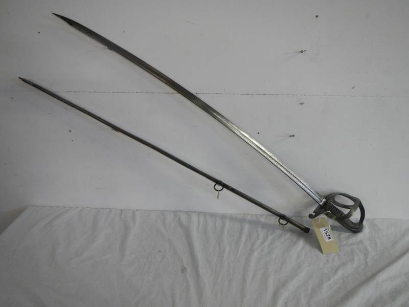 An early 20th century Infantry sword with scabbard