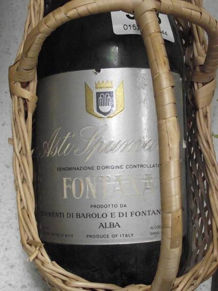 A bottle of vintage champagne