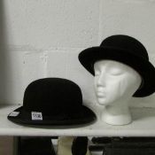 2 bowler hats by Falcon and Wyatt & Hayes