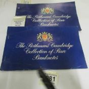 2 folders entitled 'The Rothman's collection of Rare Banknotes'