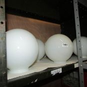 10 white globe lampshades