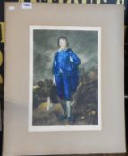 2 unframed artist proof prints including 'Boy in Blue' and one other, both signed