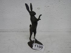 A Daniel Lloyd bronze figure of a hare